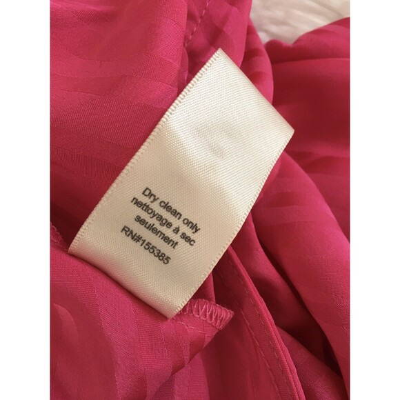 Ronny Kobo Astrid Dress Puff sleeves Gown Pink Party Wedding Size L V Neck $568 - Picture 11 of 12